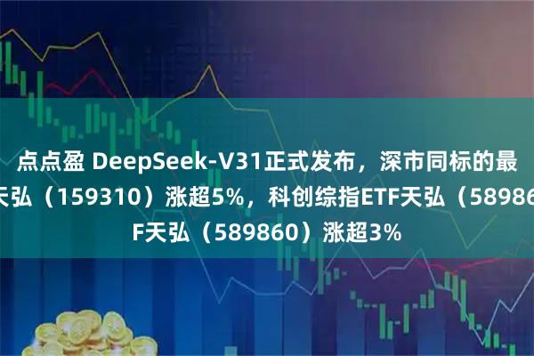 点点盈 DeepSeek-V31正式发布,深市同标的最大芯片ETF天弘(159310)涨超5%,科创综指ETF天弘(589860)涨超3%