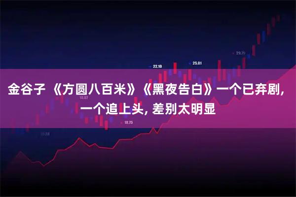金谷子 《方圆八百米》《黑夜告白》一个已弃剧, 一个追上头, 差别太明显